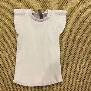 Lilac purple ruffle top